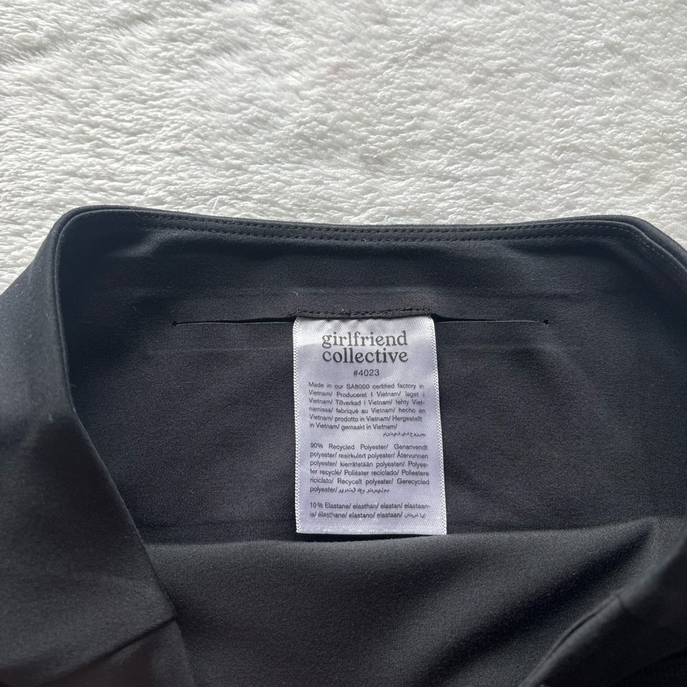 girlfriend collective Black High-Rise Bike Shorts - Picture 2 of 2